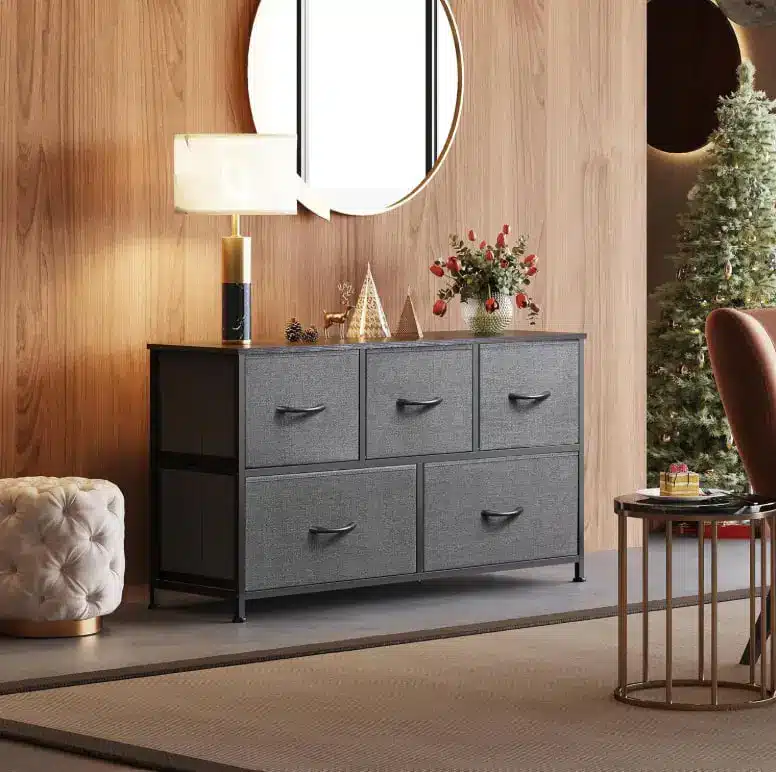 WLIVE Dresser for Bedroom with 5 Drawers